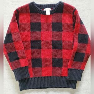 Cat & Jack Buffalo Plaid Crewneck Sweater Size 3T